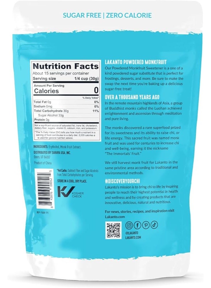 LAKANTO Lacanto, Monk Fruit Sweetener with Erythritol, Powder, 16 oz (454 g) - Image 4
